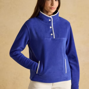 Joules Lulworth Funnel Neck Fleece, Blue