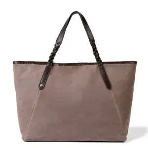Fairfax & Favor Womens Burford Tote Bag - Deep Taupe Suede