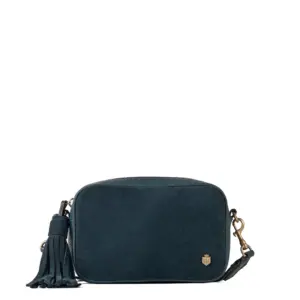 Fairfax & Favor Womens Farnham CrossBody Bag - Teal Suede