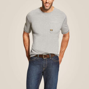 Ariat Mens Rebar Workman Short Sleeved T-shirt - Heather Grey