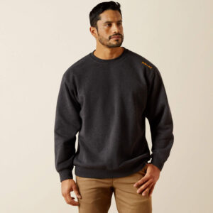 Ariat Mens Rebar Lightweight Sweatshirt - Charcoal Heather