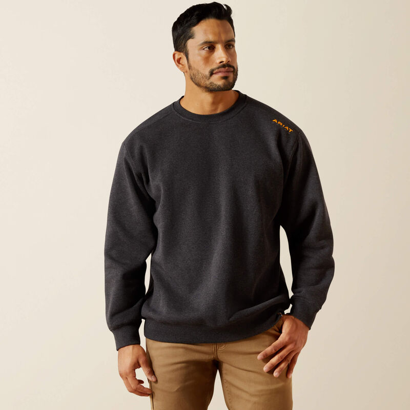 Ariat Mens Rebar Lightweight Sweatshirt - Charcoal Heather