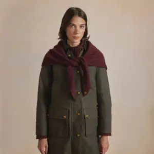 Fairfax & Favor Heidi Wool Scarf - Port