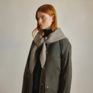 Fairfax & Favor Heidi Wool Scarf - Mushroom