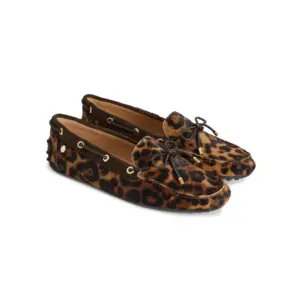 Fairfax & Favor Womens Henley Driving Shoes - Leopard Haircalf