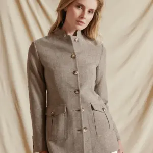 Fairfax & Favor The Eliza single breasted Herringbone Jacket - Driftwood