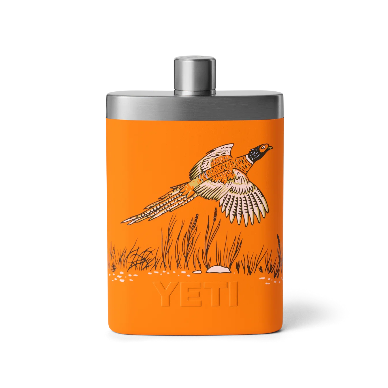 Yeti Hip Flask - Upland Bird King Crab Orange