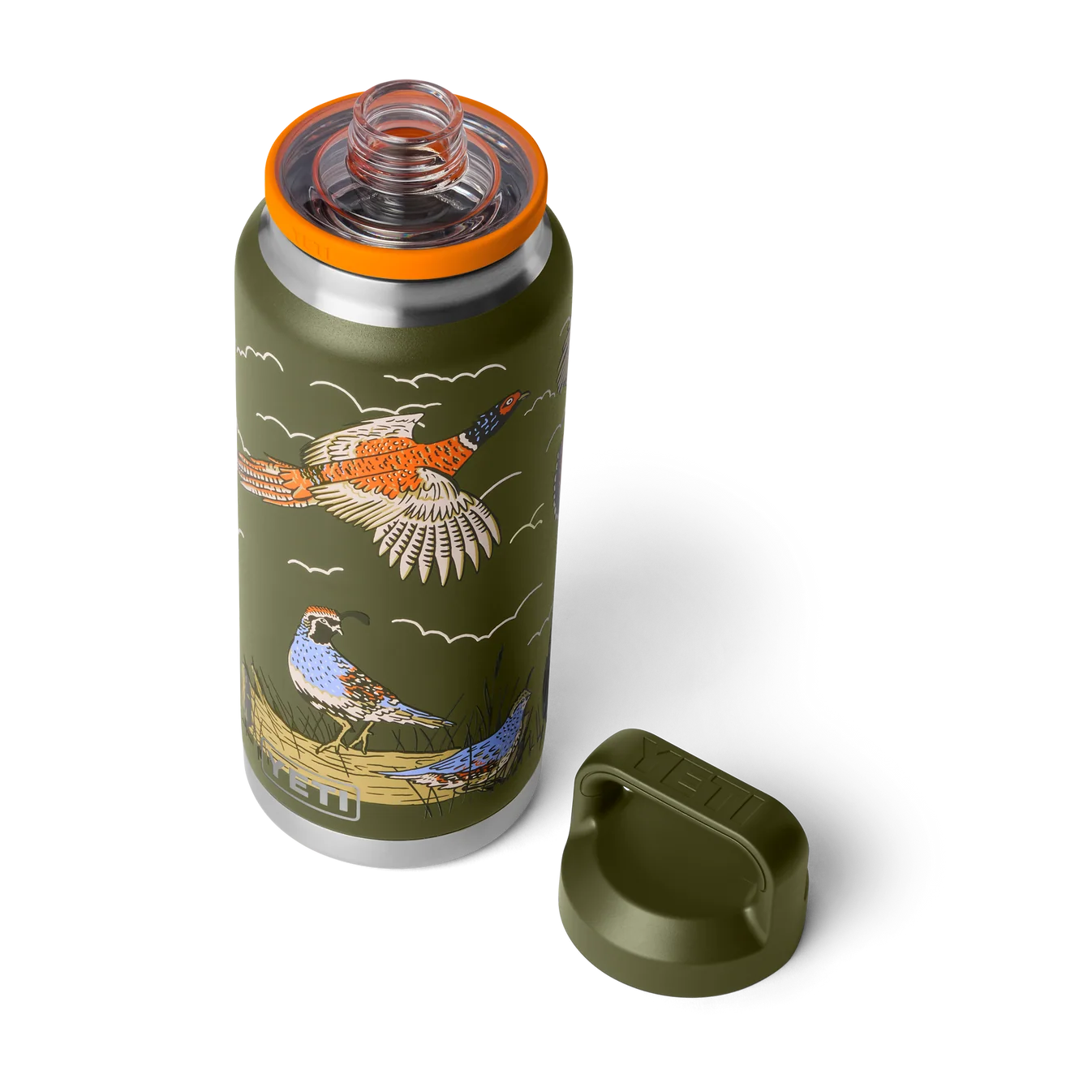 Yeti Rambler Bottle with chug cap 36oz - Upland Bird Olive