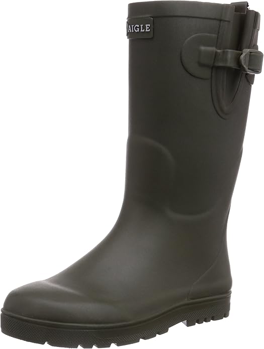 Aigle Woody pop Iso Neoprene Children's Wellington Boots - Kaki
