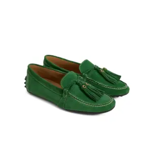 Fairfax & Favor Womens Rutland Driving Shoes - Clover Green