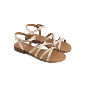 Fairfax & Favor Ladies St Ives Sandal - Gold Leather