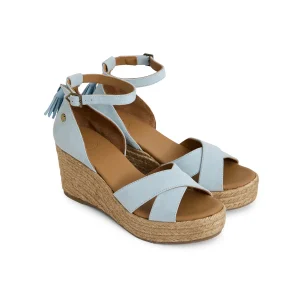 Fairfax & Favor Valencia Mid Wedge - Sky Blue