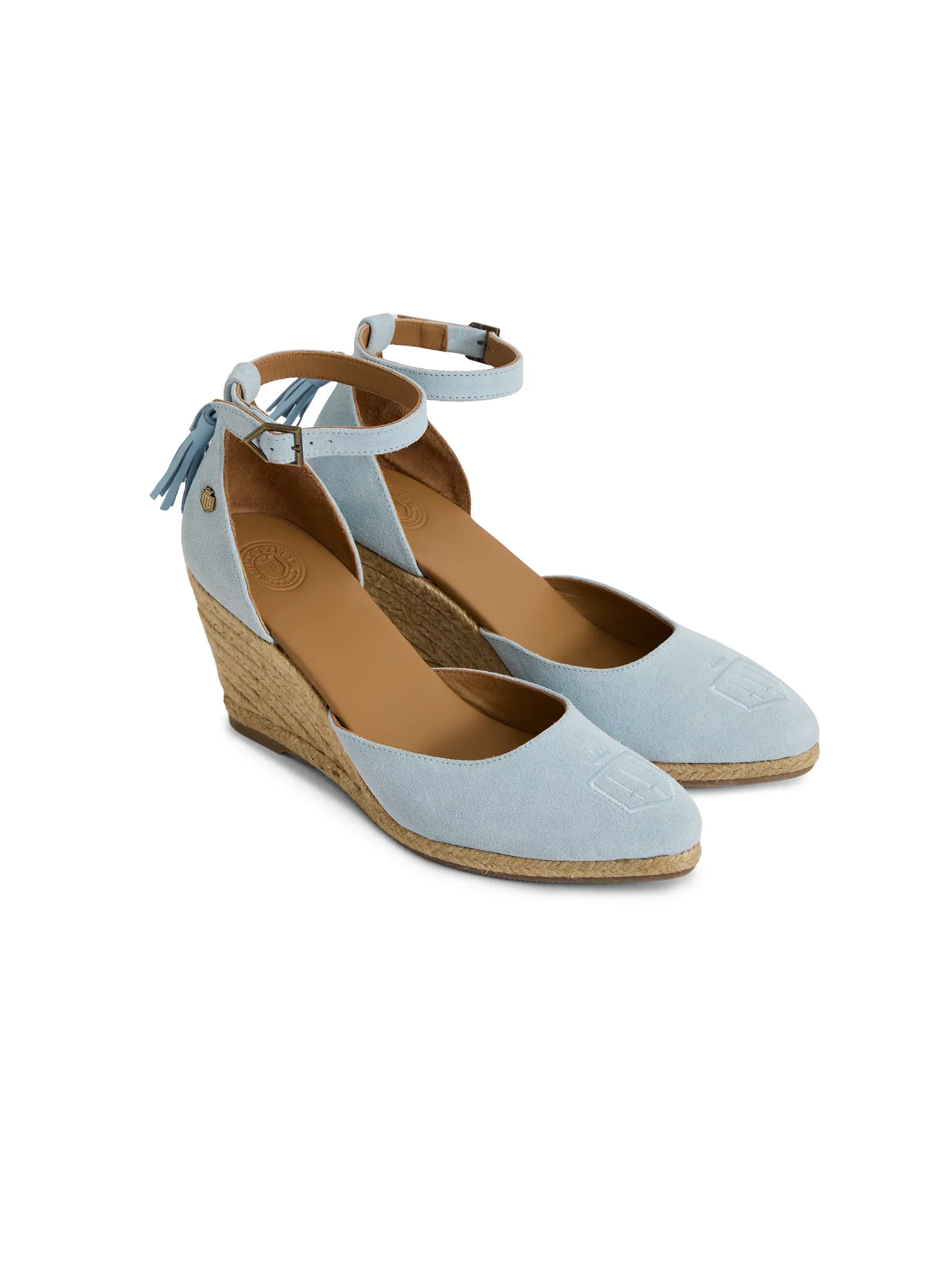 Fairfax & Favor Womens Monaco wedge - Sky Blue