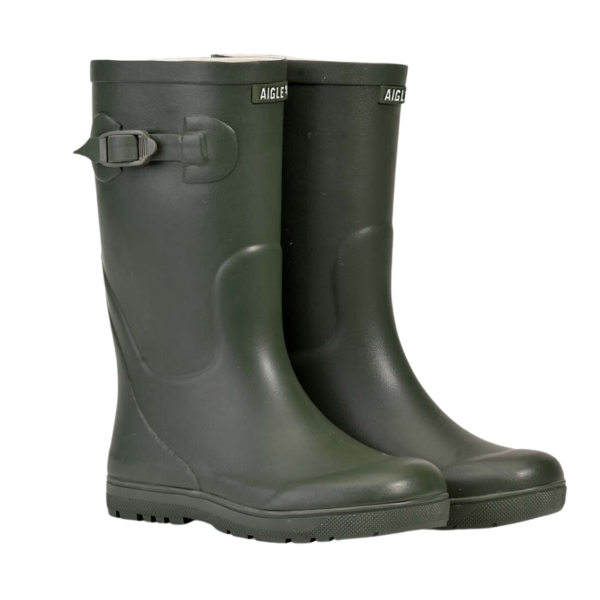 Aigle Woody Pop 2 Children's Wellington Boots - Kaki