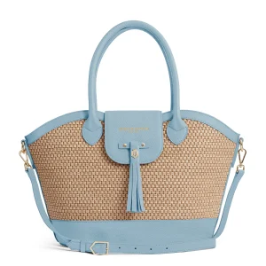 Fairfax & Favor Windsor Leather Basket Bag - Sky Blue Stockist Exclusive