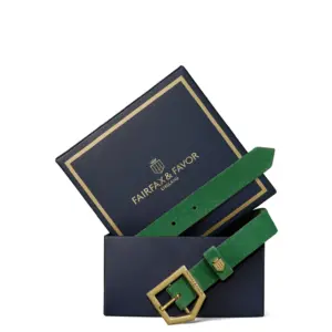 Fairfax & Favor Sennowe Belt - Clover Green