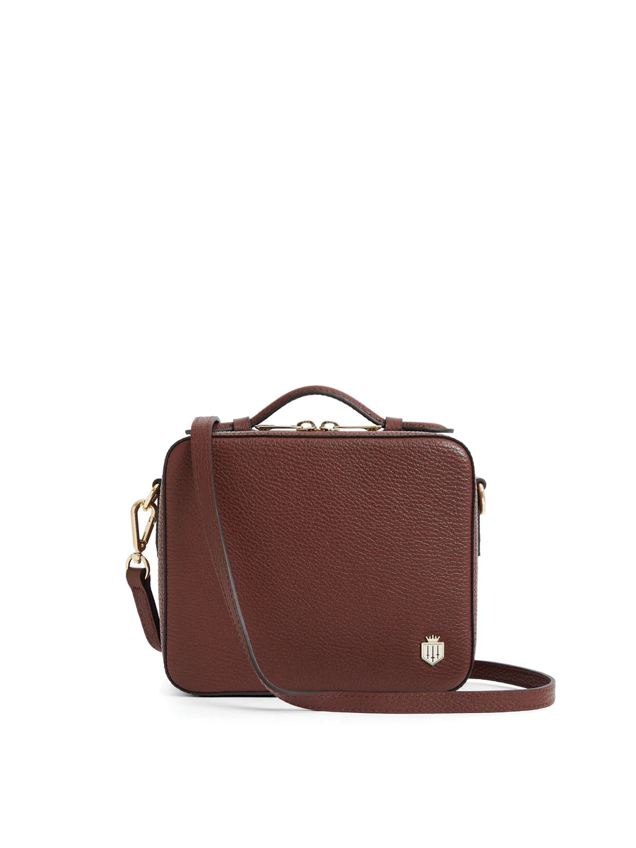 Fairfax & Favor Buckingham Leather Crossbody Bag - Burgundy