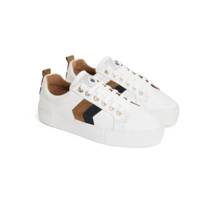 Fairfax and Favor Alexandra
Tan & Navy Platform Trainers