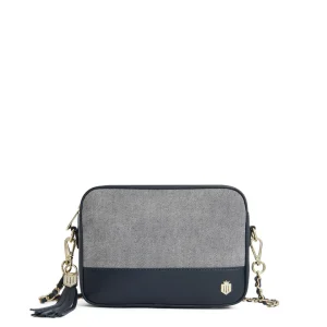 FairFax and Favor Finsbury Crossbody Bag- Denim Suede