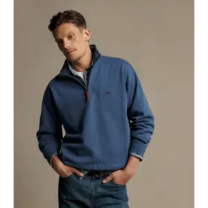 R.M.Williams Mens Mulyungarie 1/4 zip sweatshirt - French Navy