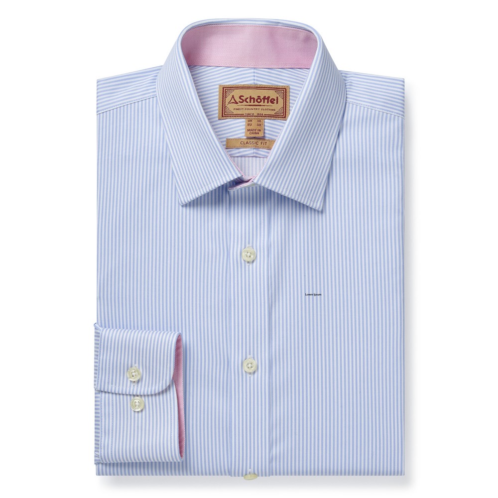 Schoffel Greenwich Classic Shirt – Light Blue Stripe | High Flyers