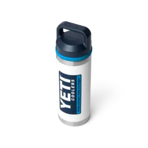 Yeti rambler Bottle 18oz - White/Blue