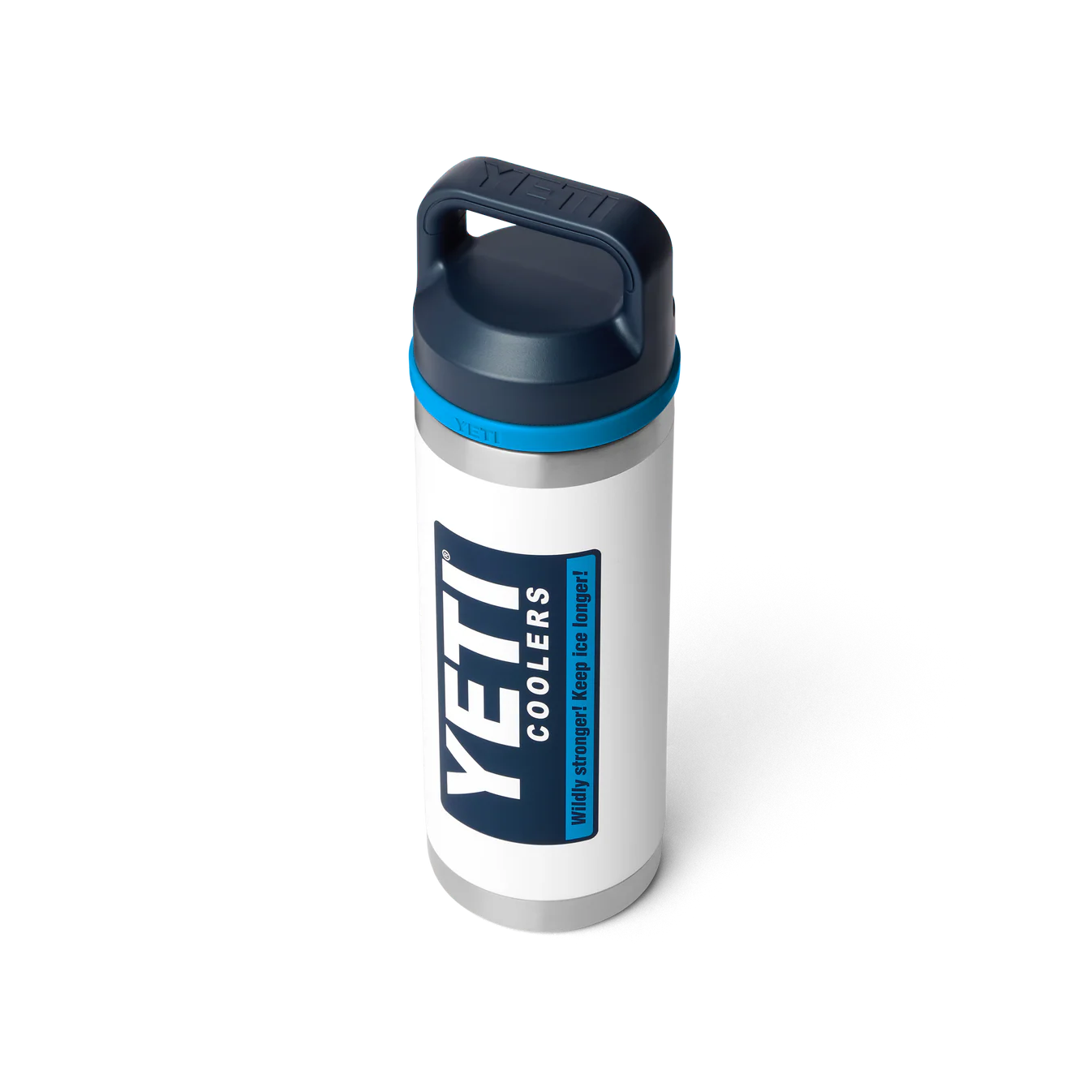 Yeti rambler Bottle 18oz - White/Blue