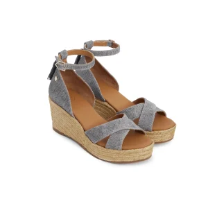 Fairfax and Favor Valencia Denim Suede Mid Wedges