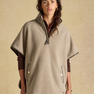 Joules Ladies Heritage Mink Brown Polar Fleece Short Cape