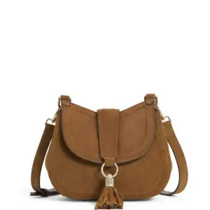 Fairfax & Favor Womens Langham Messenger Bag - Tan Suede