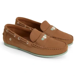 Fairfax and Favor Boston Tan and Mint Deck Shoes Tan & Navy Platform Trainers