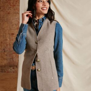 Fairfax & Favor Womens Eliza Gilet - Driftwood