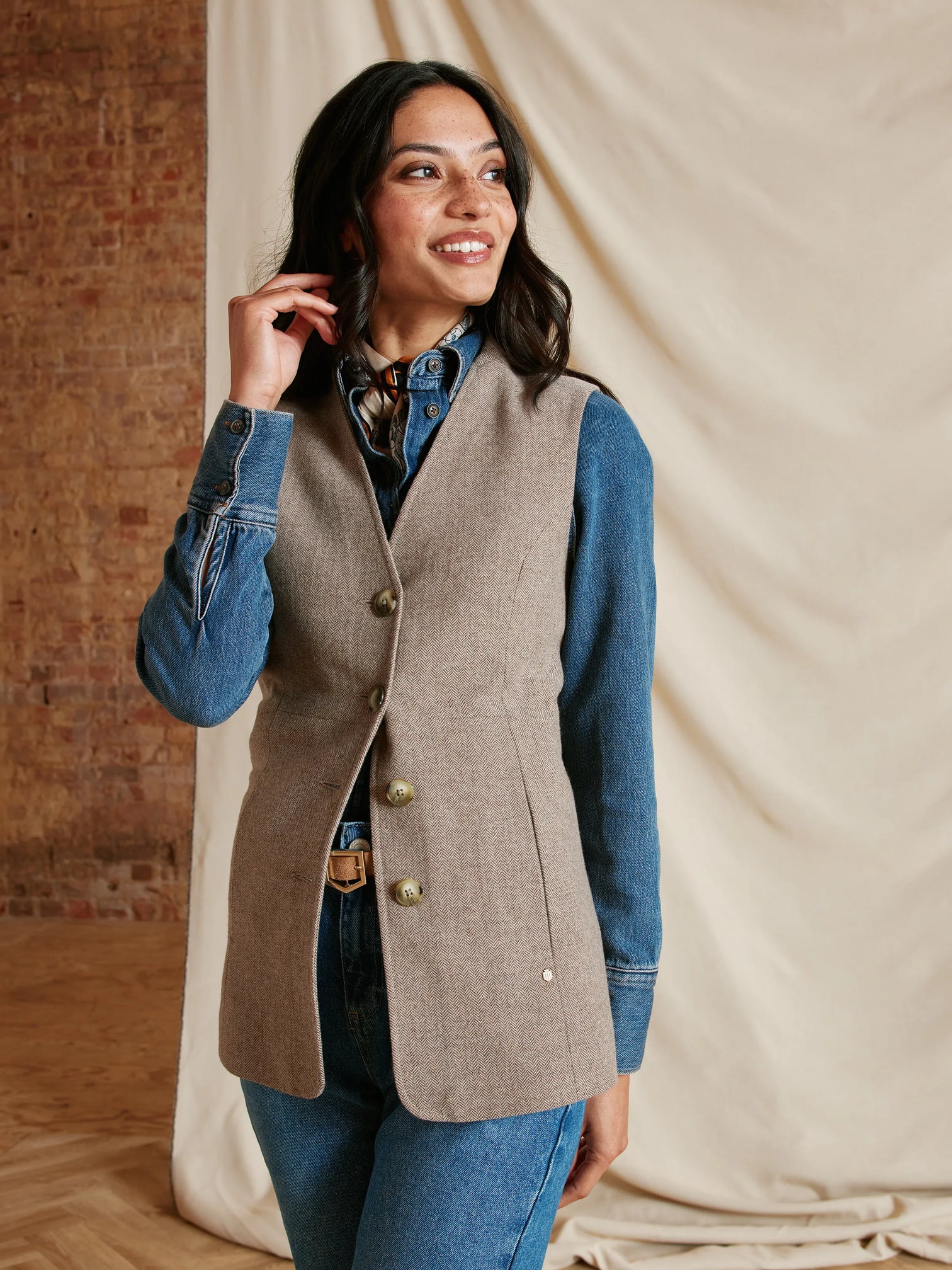 Fairfax & Favor Womens Eliza Gilet - Driftwood