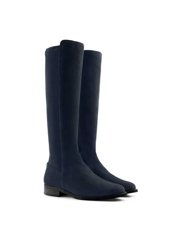 Fairfax & Favor Belgravia Flat Knee High Boots -Navy