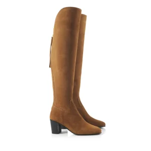 Fairfax & Favor Amira Heeled over the knee Boots - Tan Regular Fit