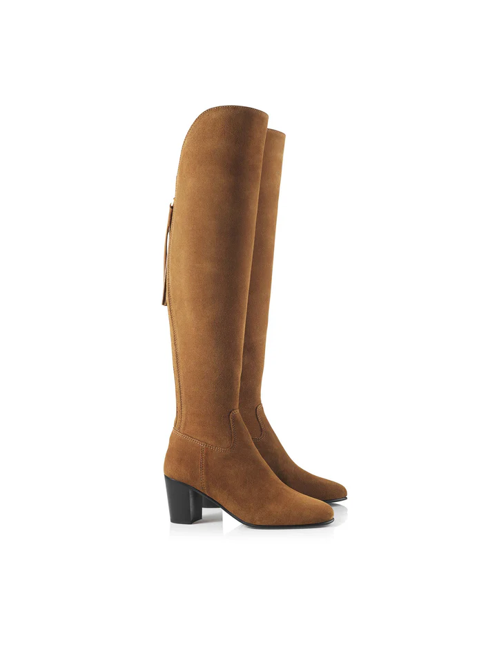 Fairfax & Favor Amira Heeled over the knee Boots - Tan Regular Fit