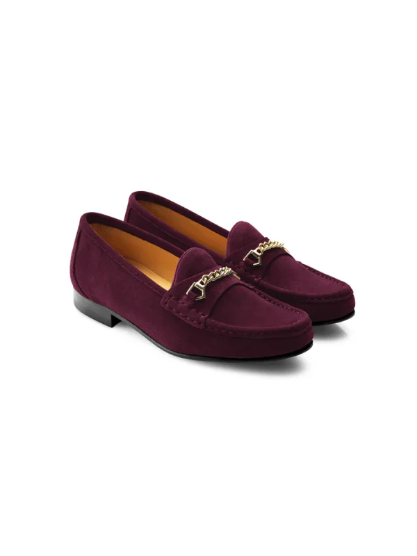 Fairfax and Favor Stockist Exclusive Apsley Loafers - Elderberry Suede