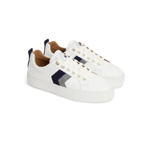 Fairfax and Favor Alexandra Denim & Navy Platform Trainers