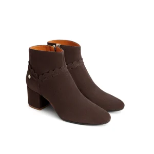 Fairfax & Favor Bakewell Heeled Ankle Boots - Chocolate