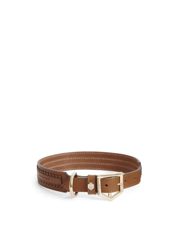 Fairfax and Favor Bakewll Dog Collar - Tan Leather