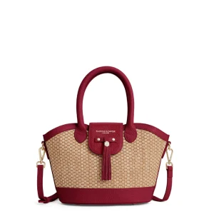 Fairfax and Favor Windsor Mini Basket Bag - Cherry