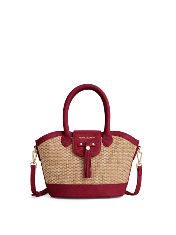 Fairfax and Favor Windsor Mini Basket Bag - Cherry