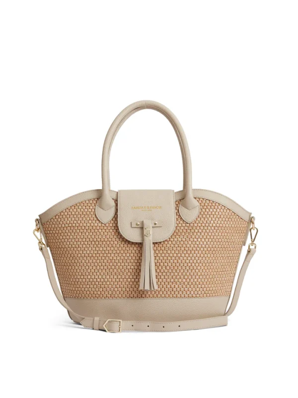 FairFax and Favor Windsor Basket Bag - Stone