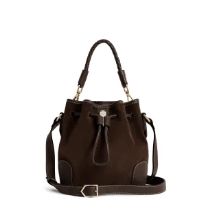 Fairfax and Favor Bibury Bucket Bag - Chocolate Suede