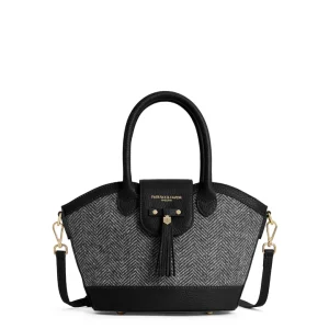 Fairfax and Favor Windsor Black Herringbone Tote Bag
