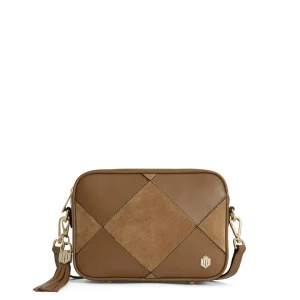 Fairfax and Favor Finsbury Crossbody Harlequin Bag- Tan