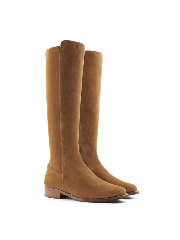 Fairfax & Favor Belgravia Flat Knee High Boots -Tan