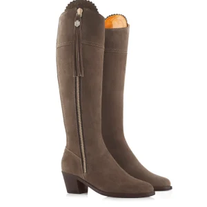 Fairfax & Favor Regina Heeled Knee High Boots Regular Fit - Fog