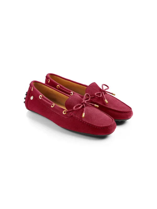 Fairfax and Favor Womens Henley Driving Shoes - Cherry