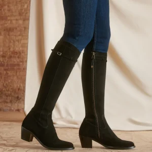 Fairfax & Favor Kimberley Heeled Knee High Boot Black Regular Fit